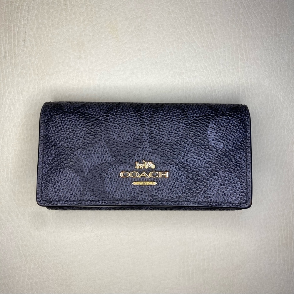 Coach Six Ring Key Case In Signature Canvas